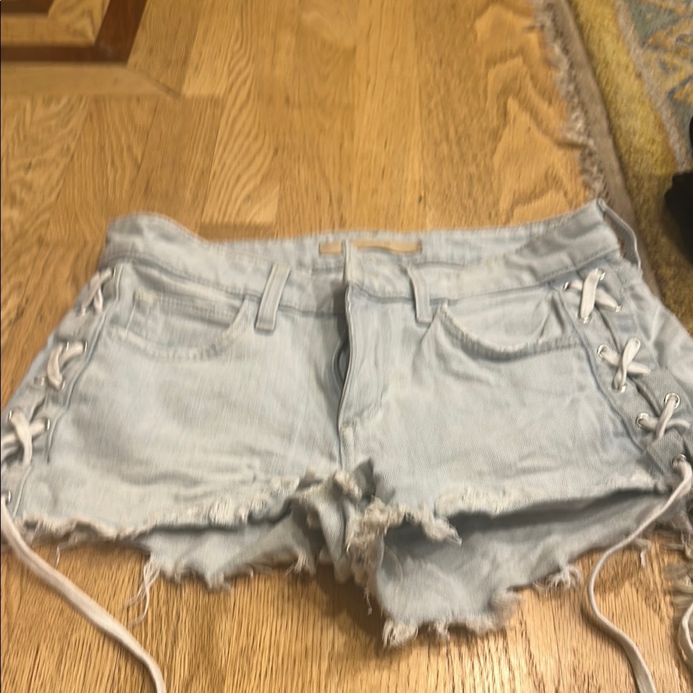 Joe's Jeans Blue Distressed Jean Shorts